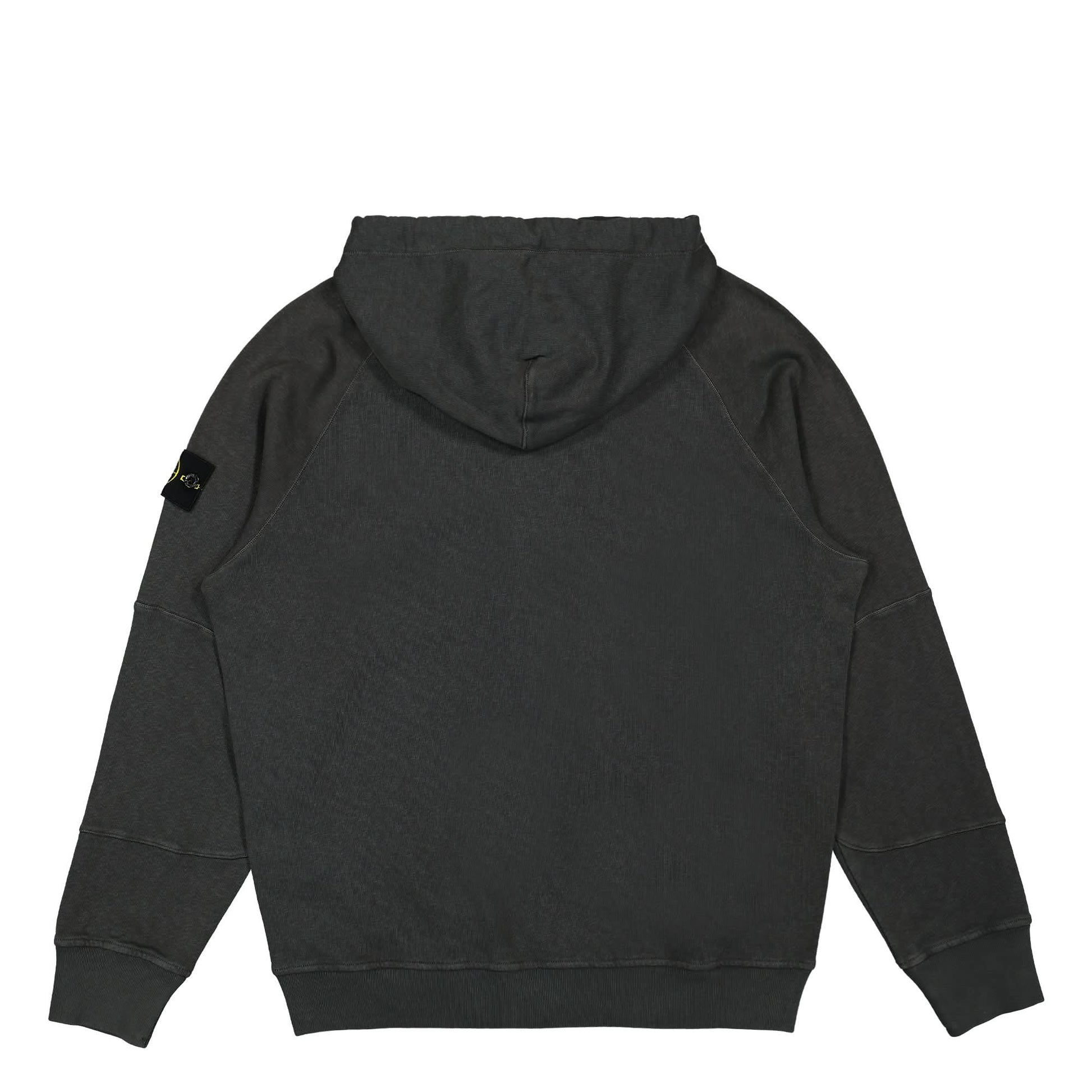 Stone Island Hooded Full Zip Sweatshirt Jacket Grey Detail view 2 | Gate
