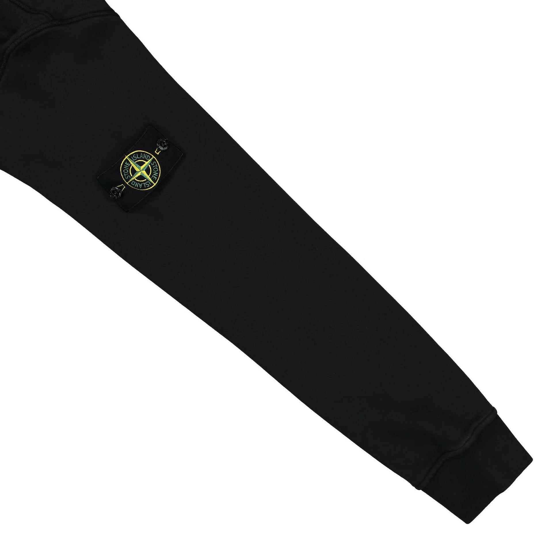 Stone Island Hooded Sweatshirt Black Detail view 5 | Gate