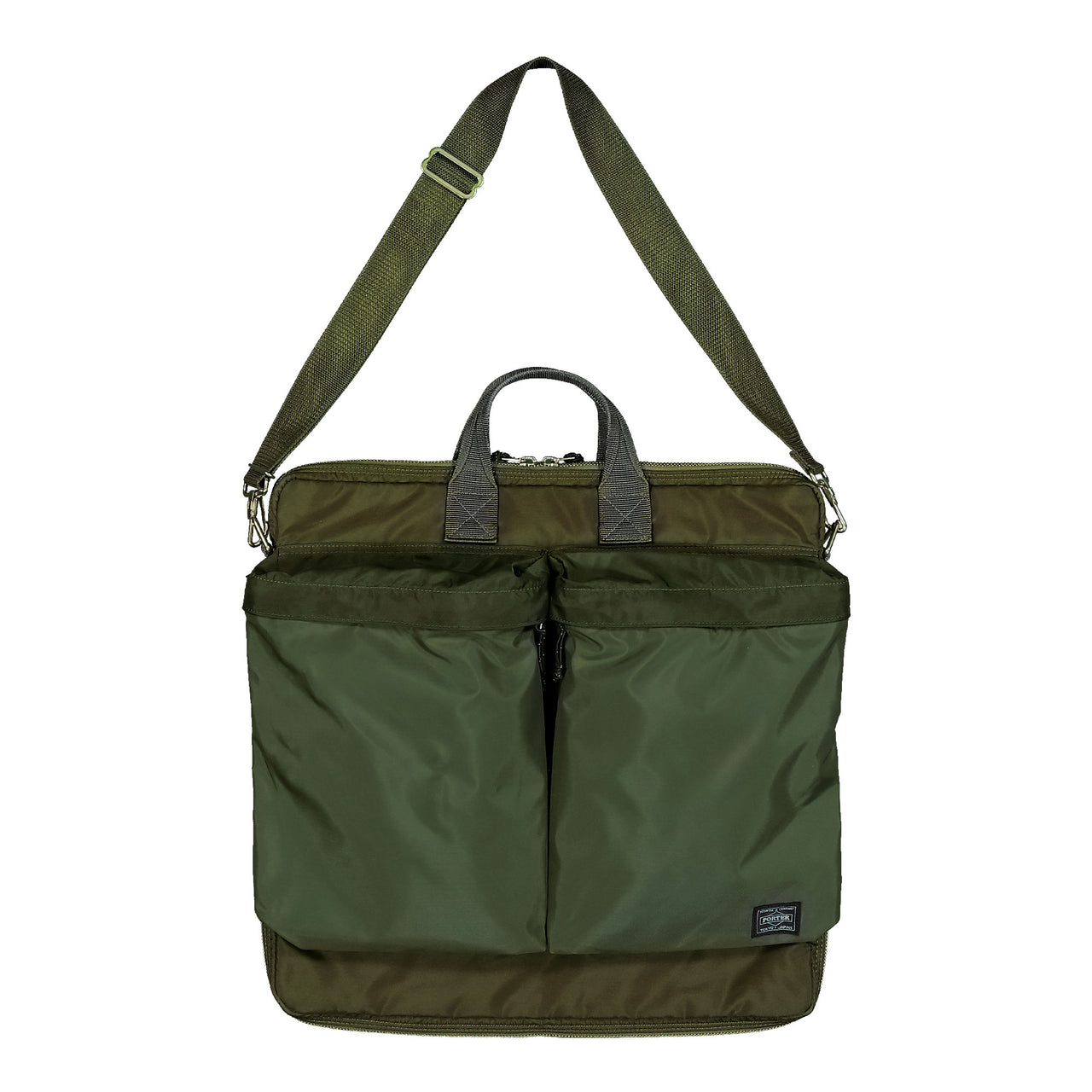 Porter-Yoshida & Co. Force 2Way Helmet Bag (S) Olive Drab Tote Bags & Shoppers 855-05456-30 Detail View 1 | GATE