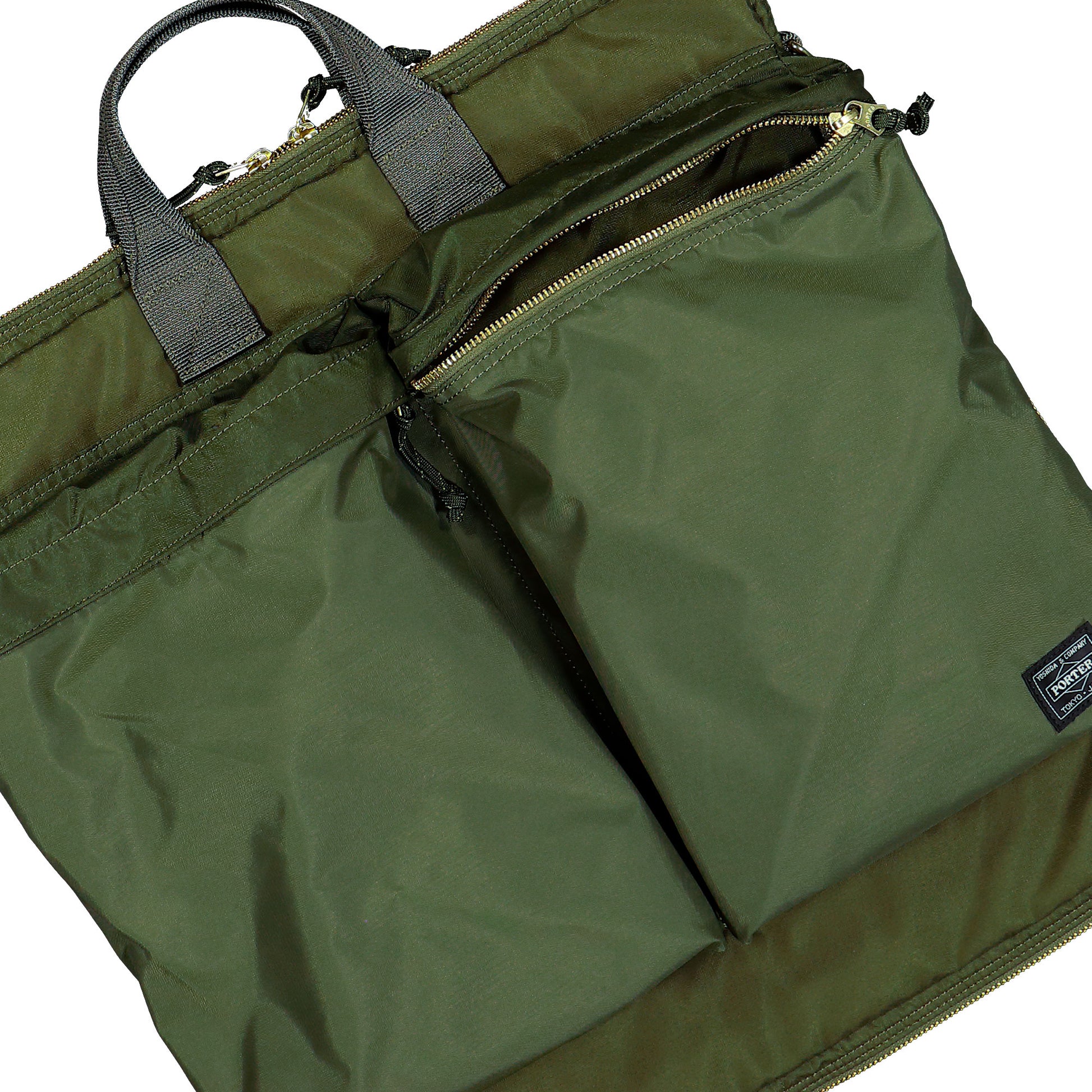 Porter-Yoshida & Co. Force 2Way Helmet Bag (S) Olive Drab Tote Bags & Shoppers 855-05456-30 Detail View 3 | GATE