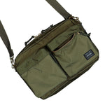 Porter-Yoshida & Co. Force Shoulder Bag (S) Olive Drab Shoulder & Cross Body Bags 855-05457-30 Detail View 3 | GATE