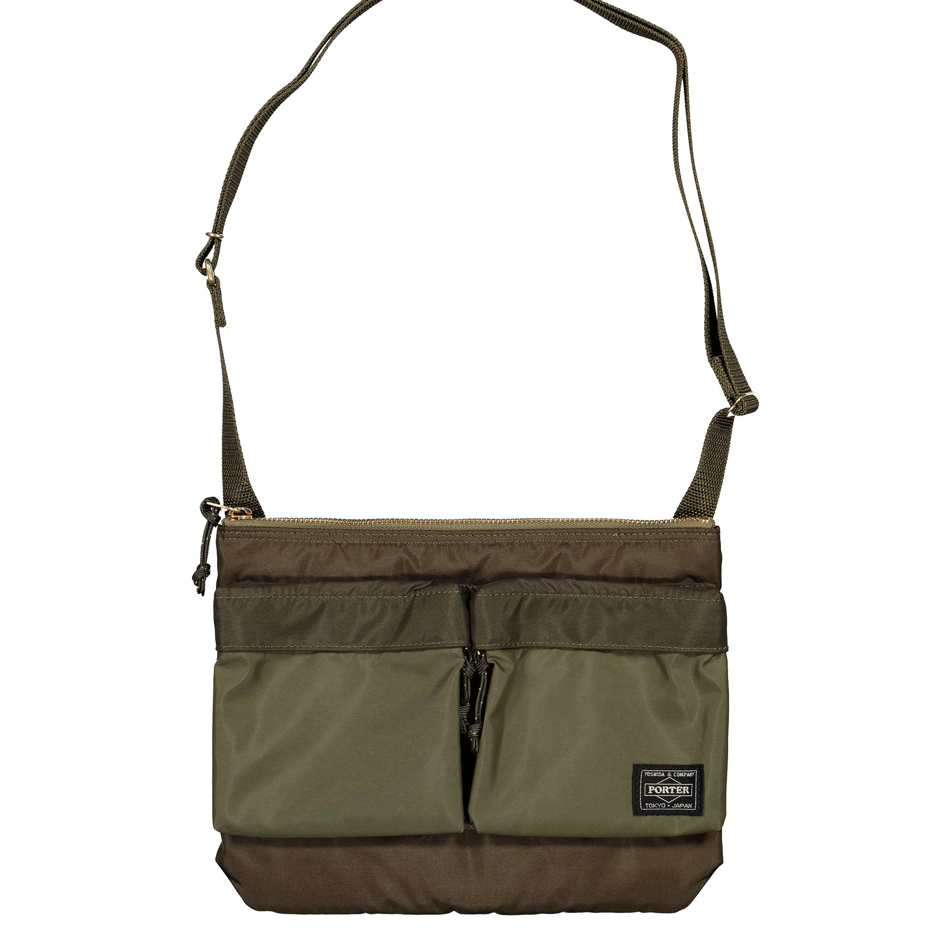Porter-Yoshida & Co. Force Shoulder Bag Olive Drab Shoulder Bags 855-05458-30 Detail View 3 | GATE