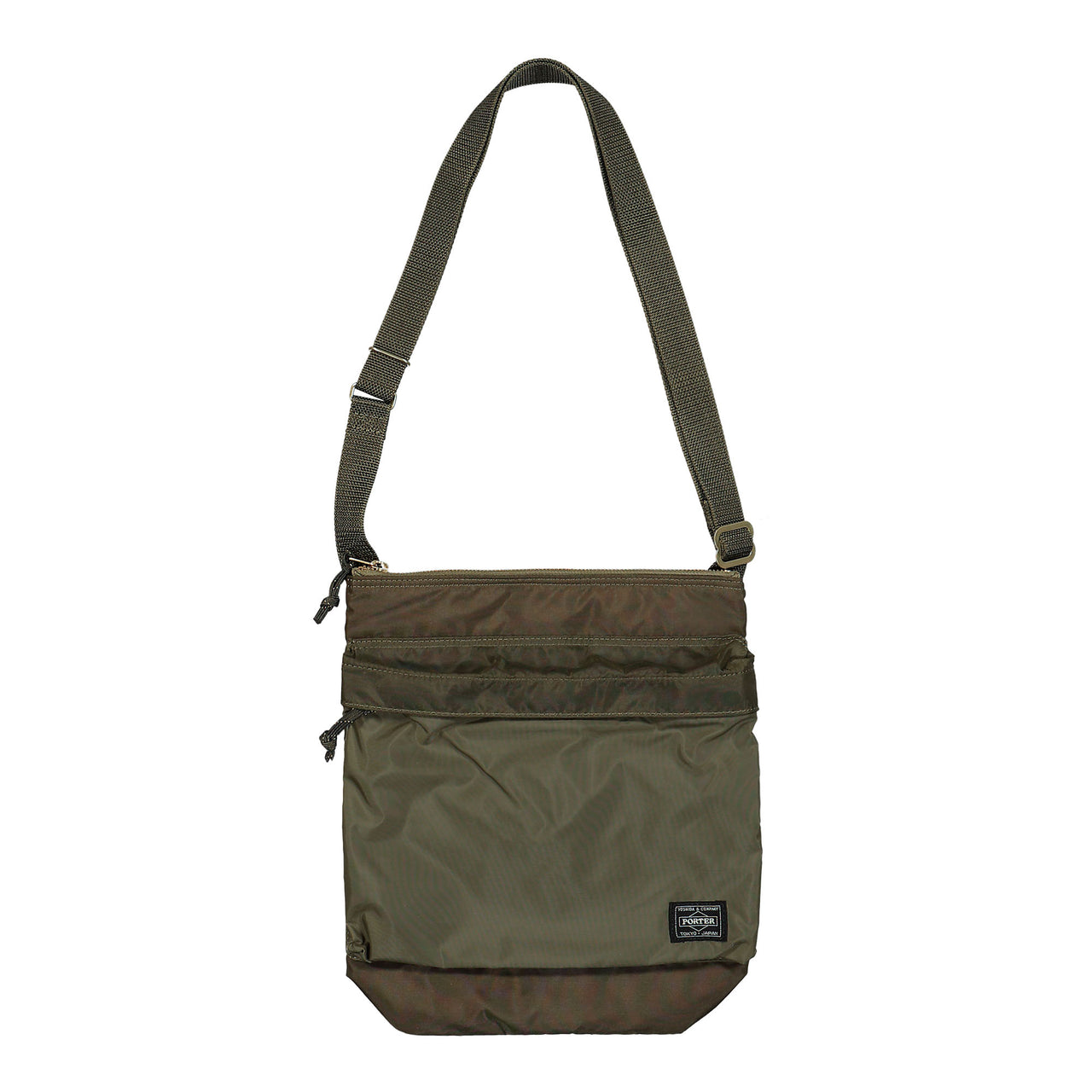 Porter-Yoshida & Co. Force Shoulder Bag Olive Drab Shoulder Bags 855-05901-30 Detail View 1 | GATE