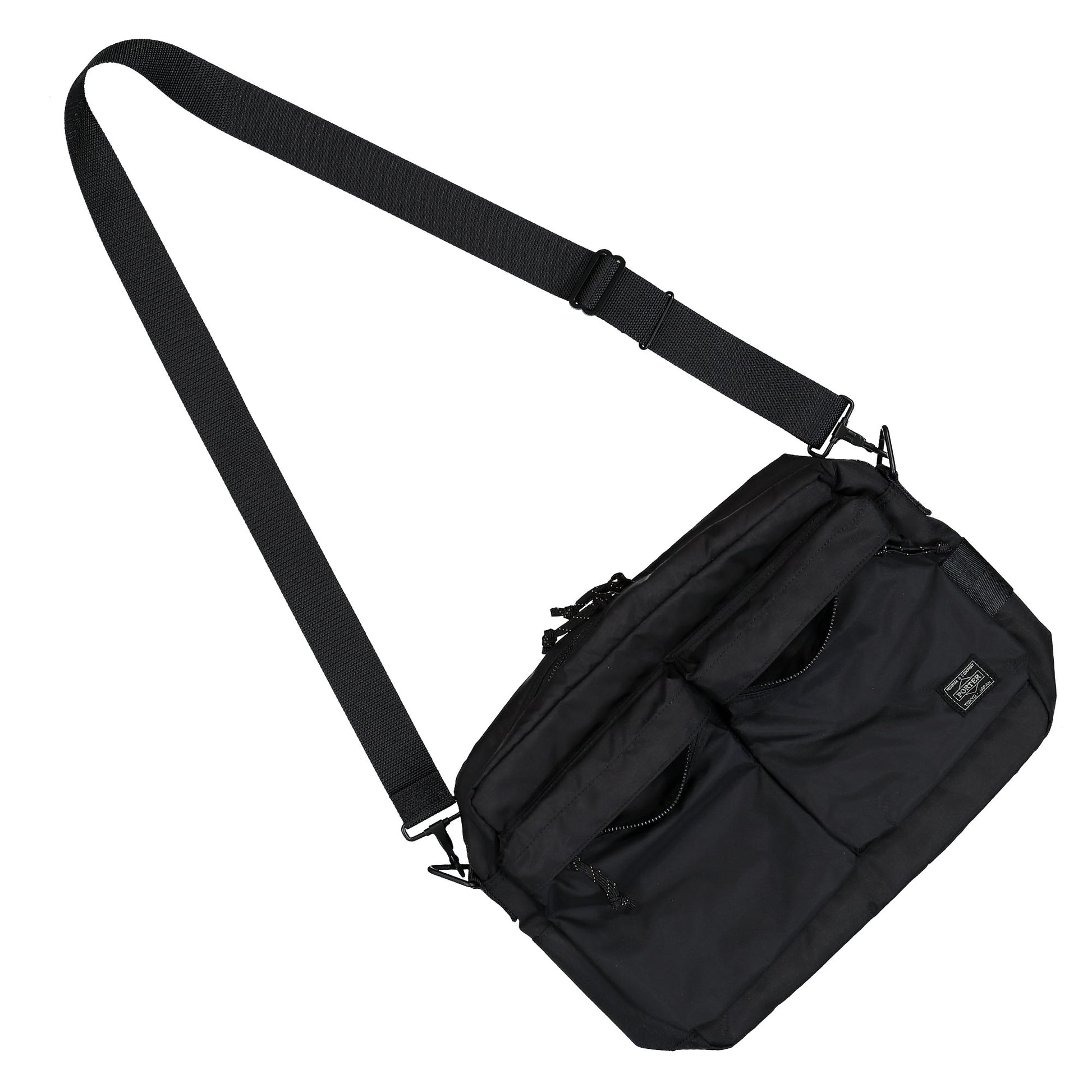 Porter-Yoshida & Co. Force Shoulder Bag Black Shoulder Bags 855-07415-10 Detail View 3 | GATE