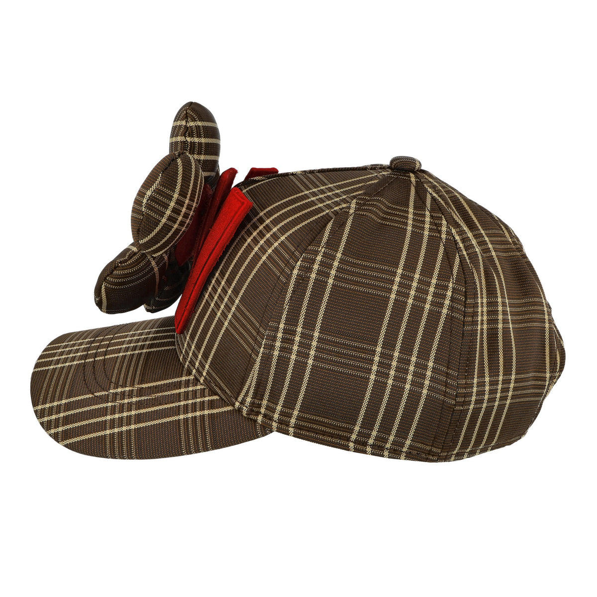 Walter Van Beirendonck Flower Cap Comb. III Brown Check Caps 9008 Detail View 2 | GATE