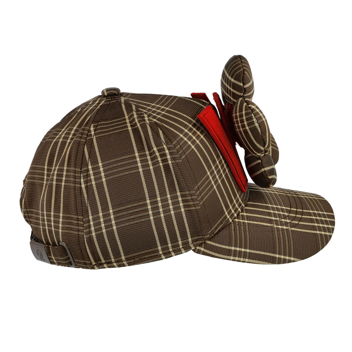 Walter Van Beirendonck Flower Cap Comb. III Brown Check Caps 9008 Detail View 3 | GATE