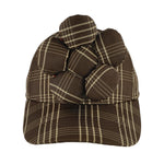 Walter Van Beirendonck Flower Cap Comb. III Brown Check Caps 9008 Detail View 4 | GATE