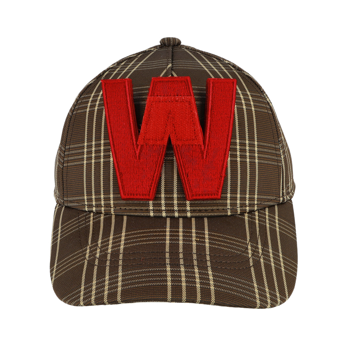 Walter Van Beirendonck Flower Cap Comb. III Brown Check Caps 9008 Detail View 6 | GATE