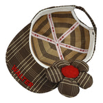 Walter Van Beirendonck Flower Cap Comb. III Brown Check Caps 9008 Detail View 7 | GATE