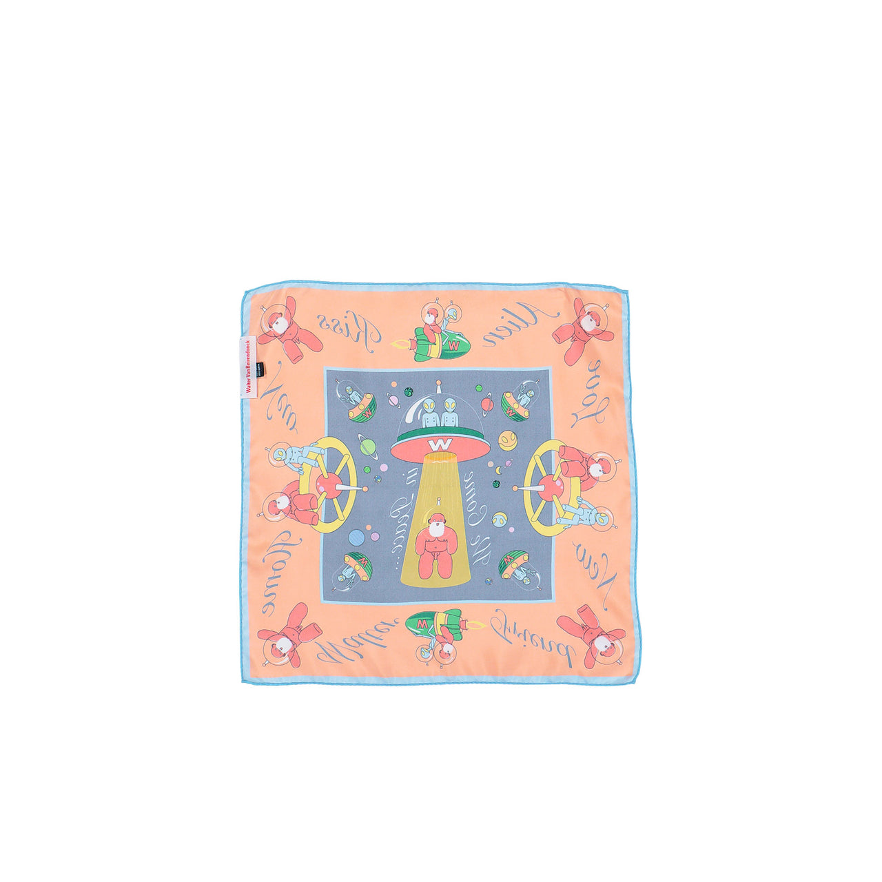 Walter Van Beirendonck Alien Silk Scarf Small Comb. I Sample Small Scarves 9009 Detail View 1 | GATE