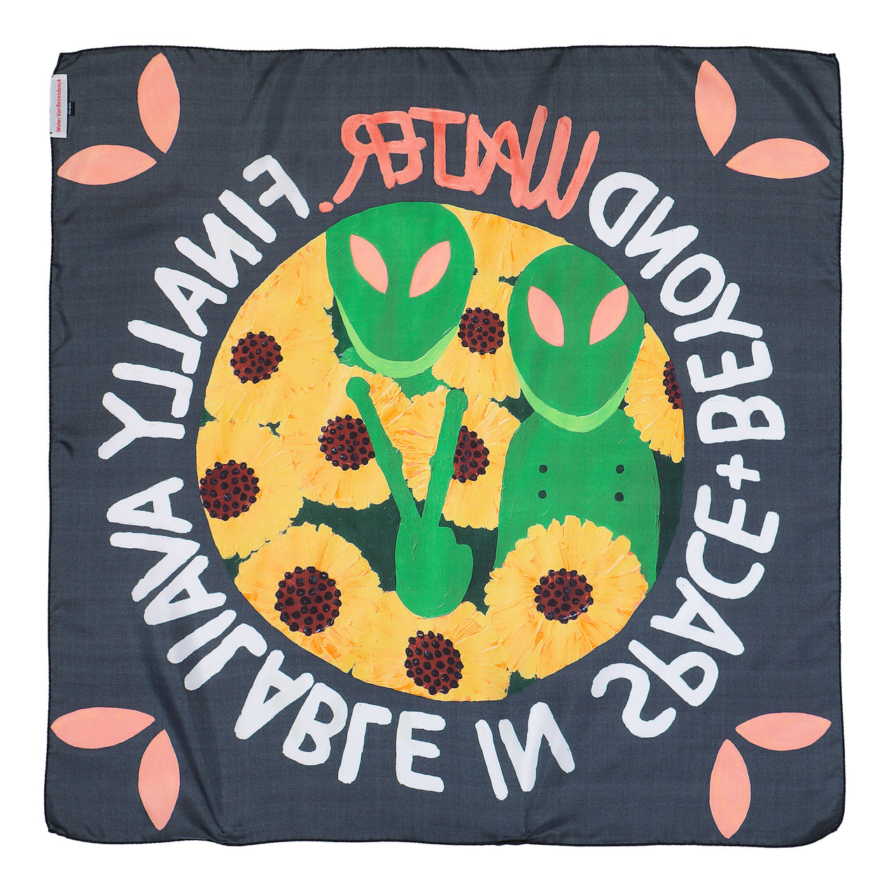 Walter Van Beirendonck Available In Space Silk Scarf Large Comb. I Sample Large Scarves 9010 Detail View 1 | GATE
