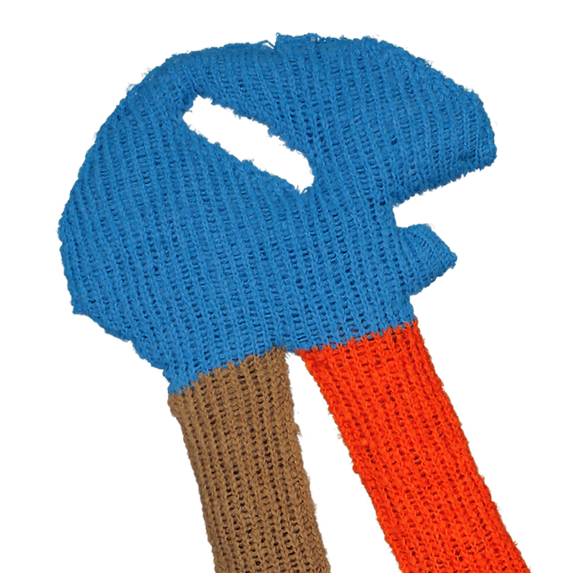 Walter Van Beirendonck Alien Knitted Scarf Comb. I Placid Blue Scarves 9020 Detail View 3 | GATE