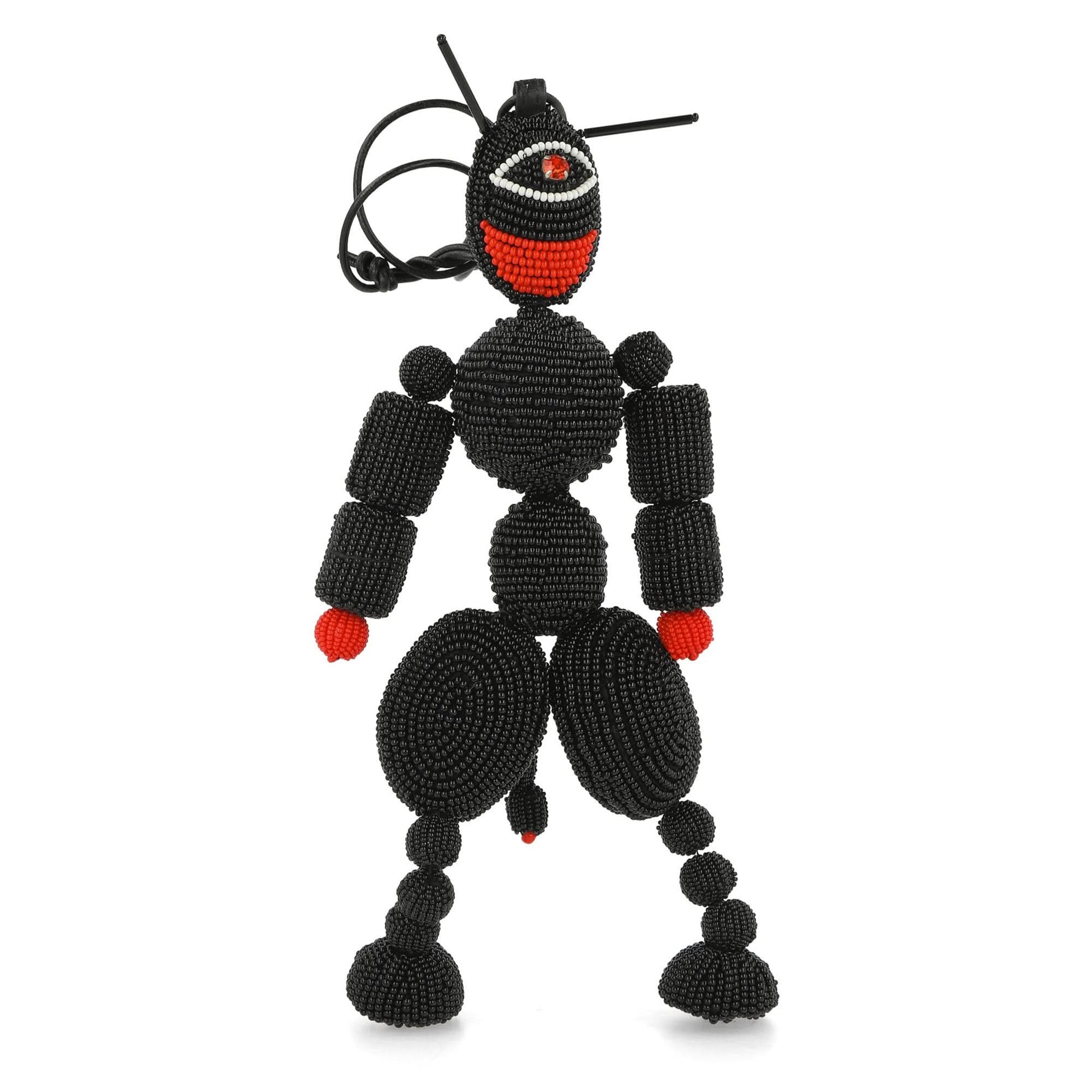 Walter Van Beirendonck One Eyed Devil 3D Beaded Jewel Black Detail view 1 | Gate