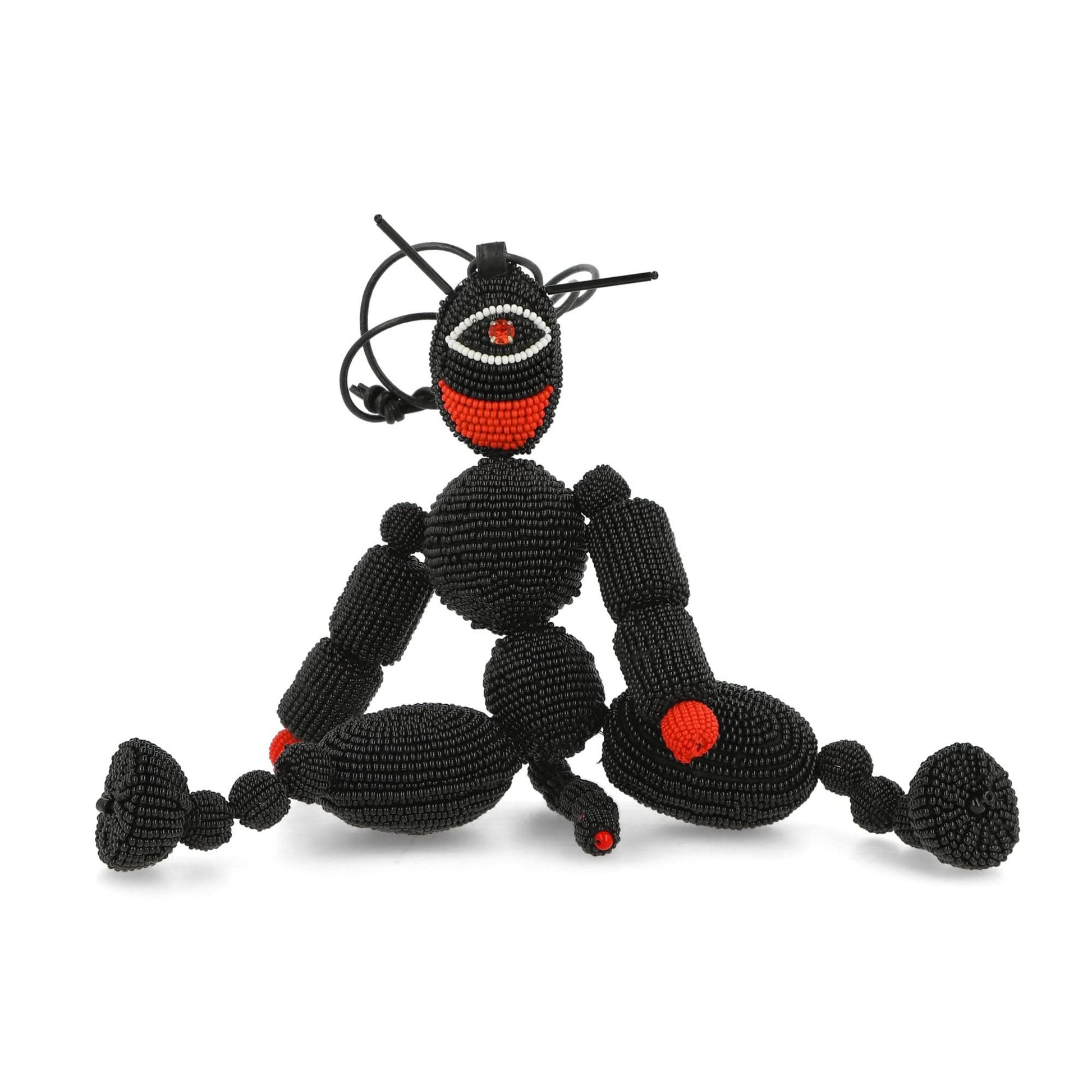 Walter Van Beirendonck One Eyed Devil 3D Beaded Jewel Black Detail view 2 | Gate