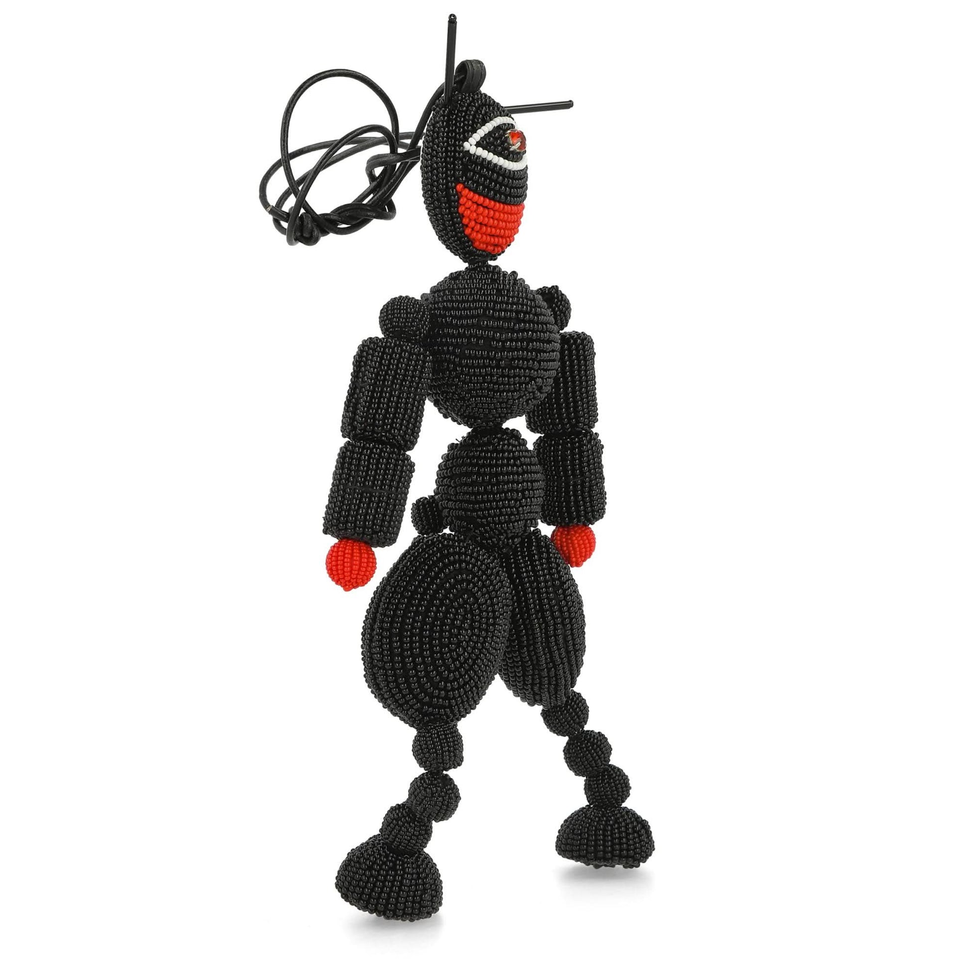 Walter Van Beirendonck One Eyed Devil 3D Beaded Jewel Black Detail view 5 | Gate