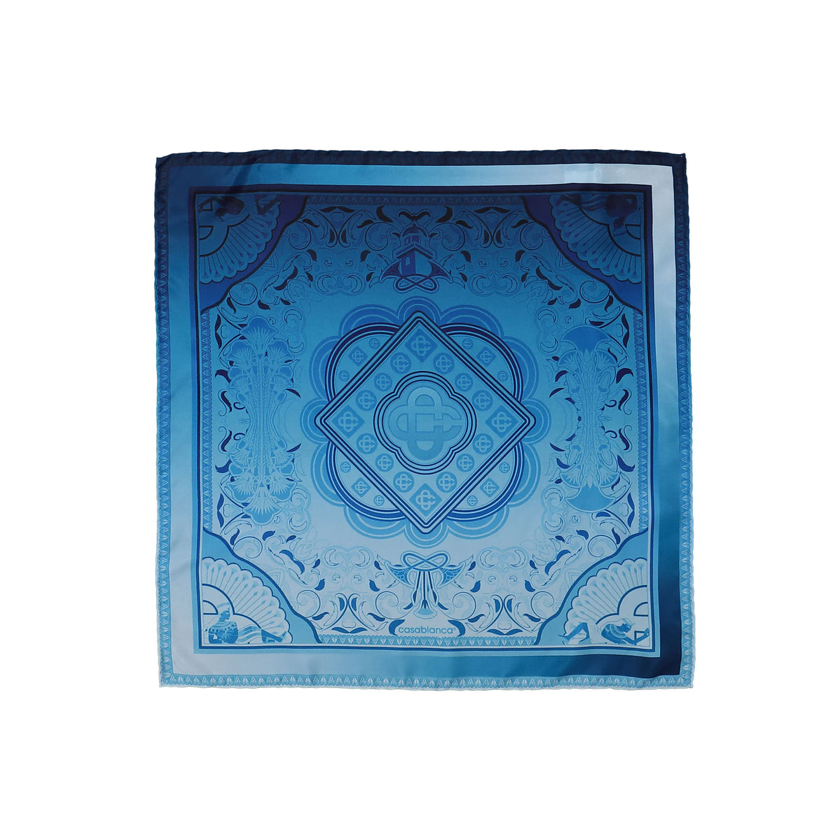 Casablanca Medium Silk Scarf Silk Satin Scarves A-PF26-ACC-053-02 Detail View 1 | GATE