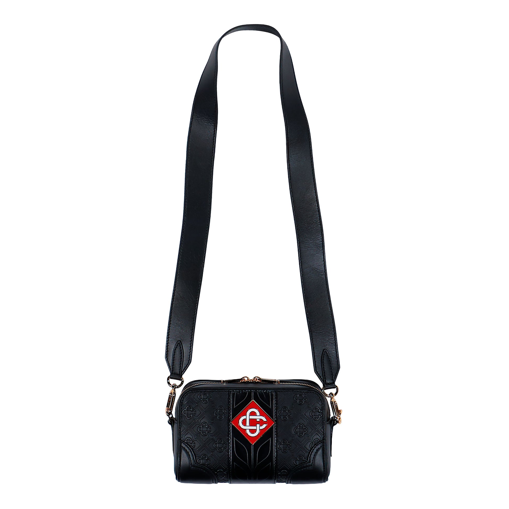 Casablanca Monogram Crossbody Bag Black Cross Body Bags A-SS26-BAG-002-02 Detail View 1 | GATE
