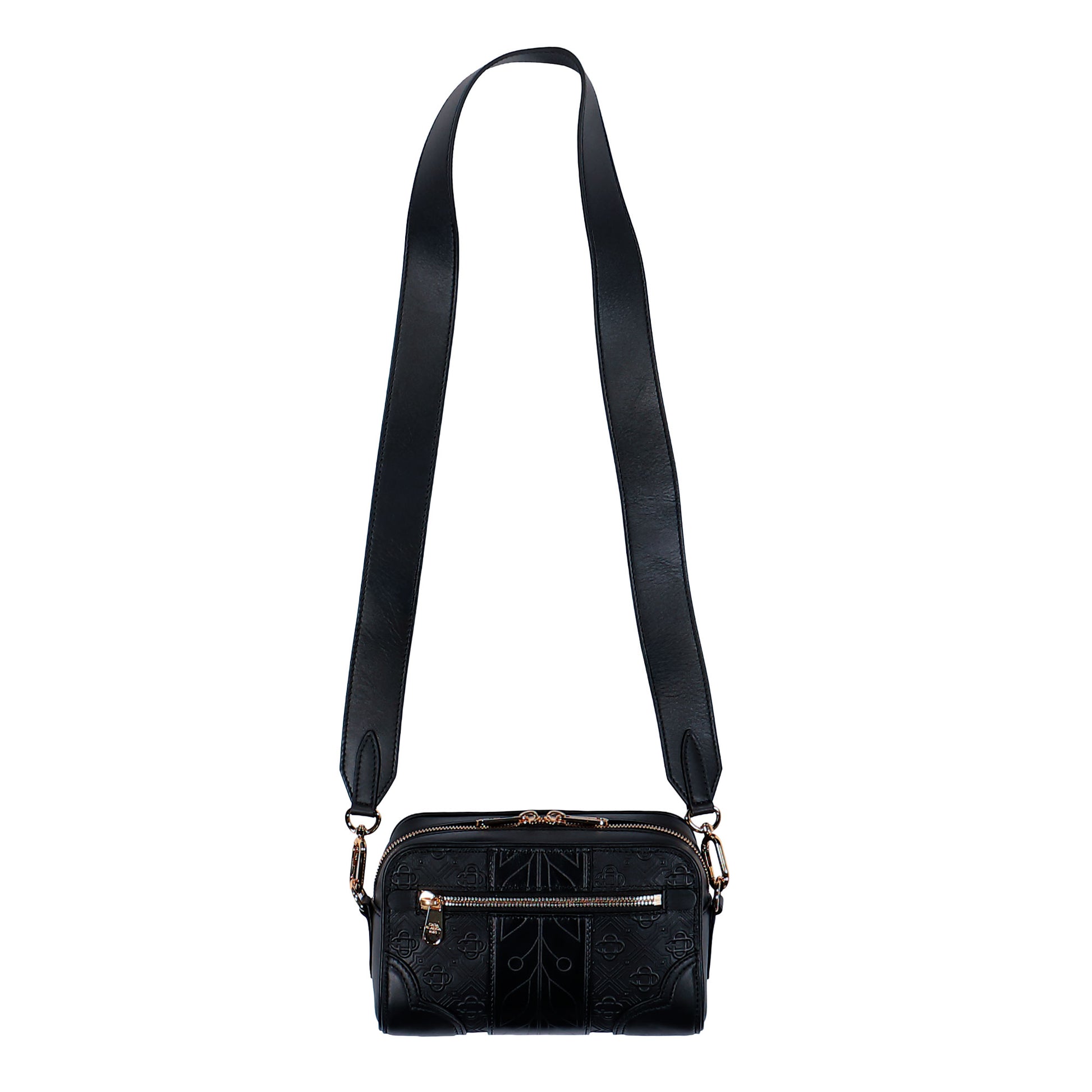 Casablanca Monogram Crossbody Bag Black Cross Body Bags A-SS26-BAG-002-02 Detail View 2 | GATE
