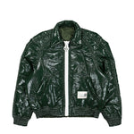 Maison Mihara Yasuhiro Fake Enamel Puffer Blouson Green Detail view 1 | Gate