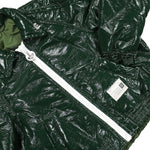 Maison Mihara Yasuhiro Fake Enamel Puffer Blouson Green Detail view 4 | Gate