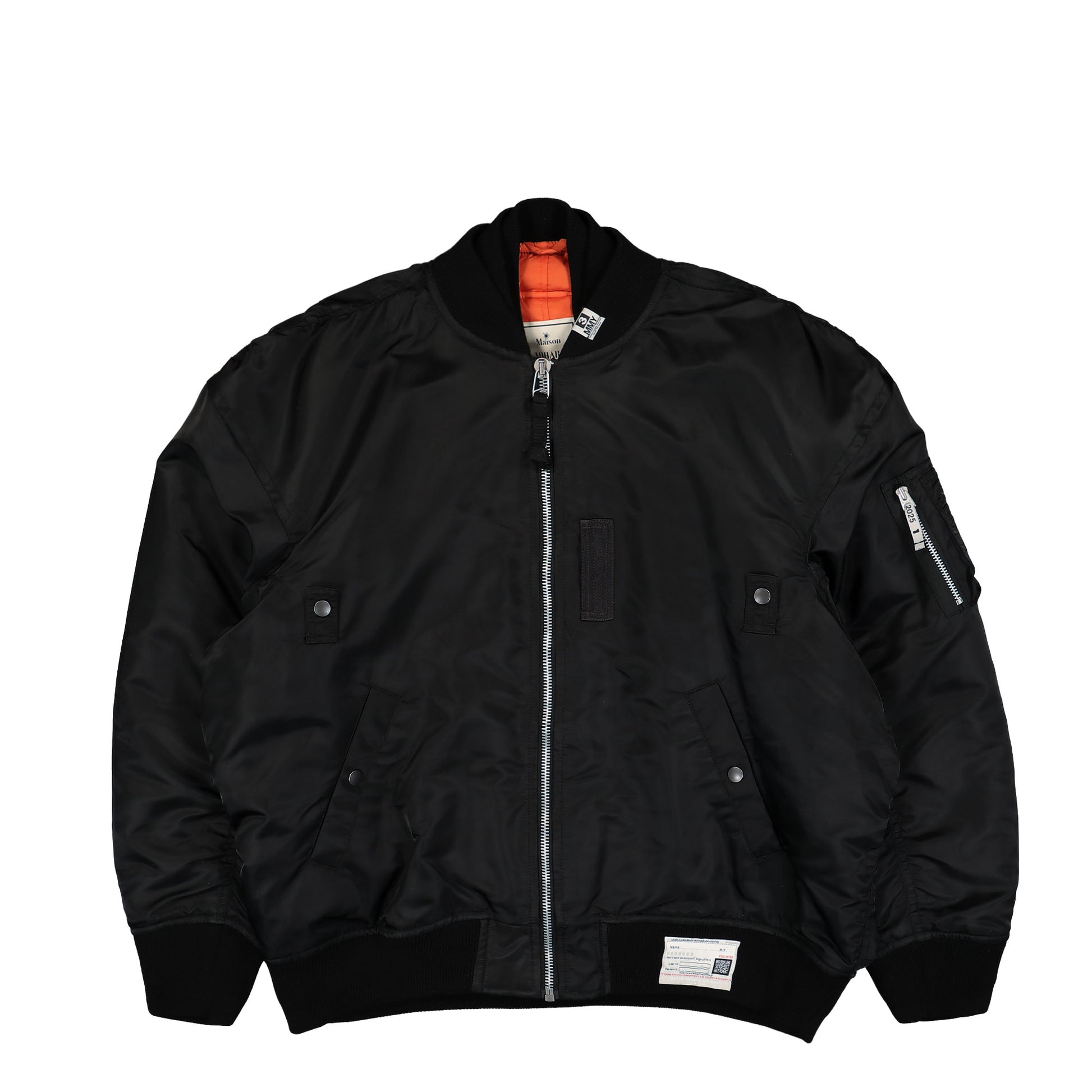 Maison Mihara Yasuhiro Triple Layered Flight Jacket Black Detail view 1 | Gate
