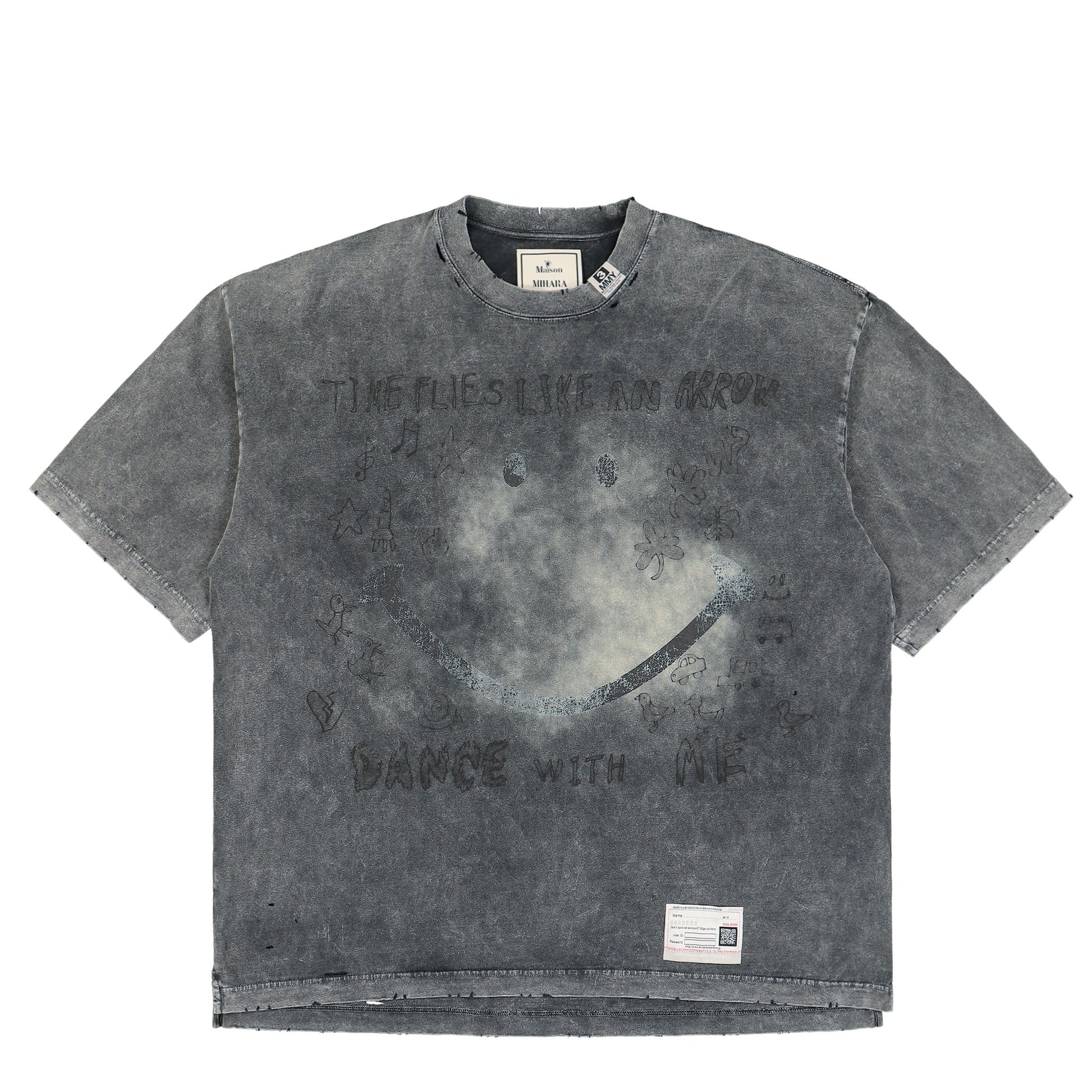 Maison Mihara Yasuhiro Bleached Tee Grey Detail view 1 | Gate