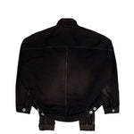 Maison Mihara Yasuhiro Front Layered Denim Jacket Black Jackets A15BL021  Detail View 2 | GATE
