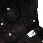 Maison Mihara Yasuhiro Front Layered Denim Jacket Black Jackets A15BL021  Detail View 5 | GATE
