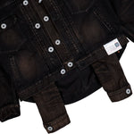 Maison Mihara Yasuhiro Front Layered Denim Jacket Black Jackets A15BL021  Detail View 6 | GATE
