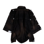 Maison Mihara Yasuhiro Front Layered Denim Jacket Black Jackets A15BL021  Detail View 8 | GATE
