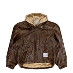 Maison Mihara Yasuhiro Extended Placket Hood Coated Jacket Brown Jackets A15BL072 Detail View 1 | GATE
