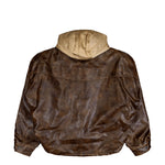 Maison Mihara Yasuhiro Extended Placket Hood Coated Jacket Brown Jackets A15BL072 Detail View 2 | GATE
