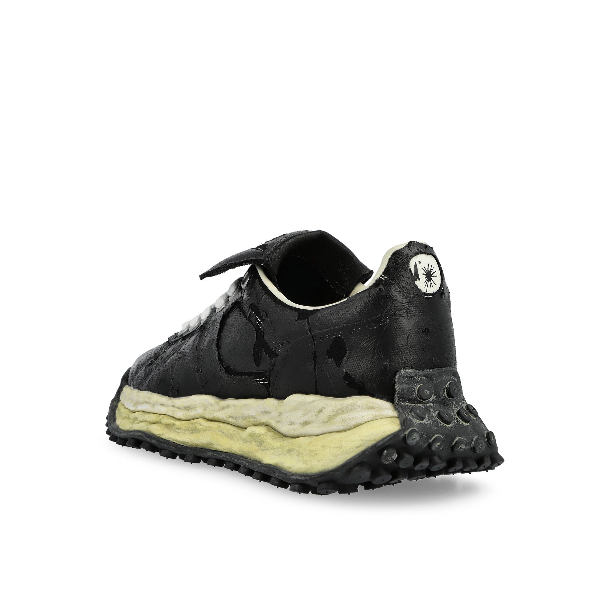 Maison Mihara Yasuhiro Scott OG Sole Film Attached Canvas Low Top Sneaker Black Sneaker A15FW705  Detail View 3 | GATE
