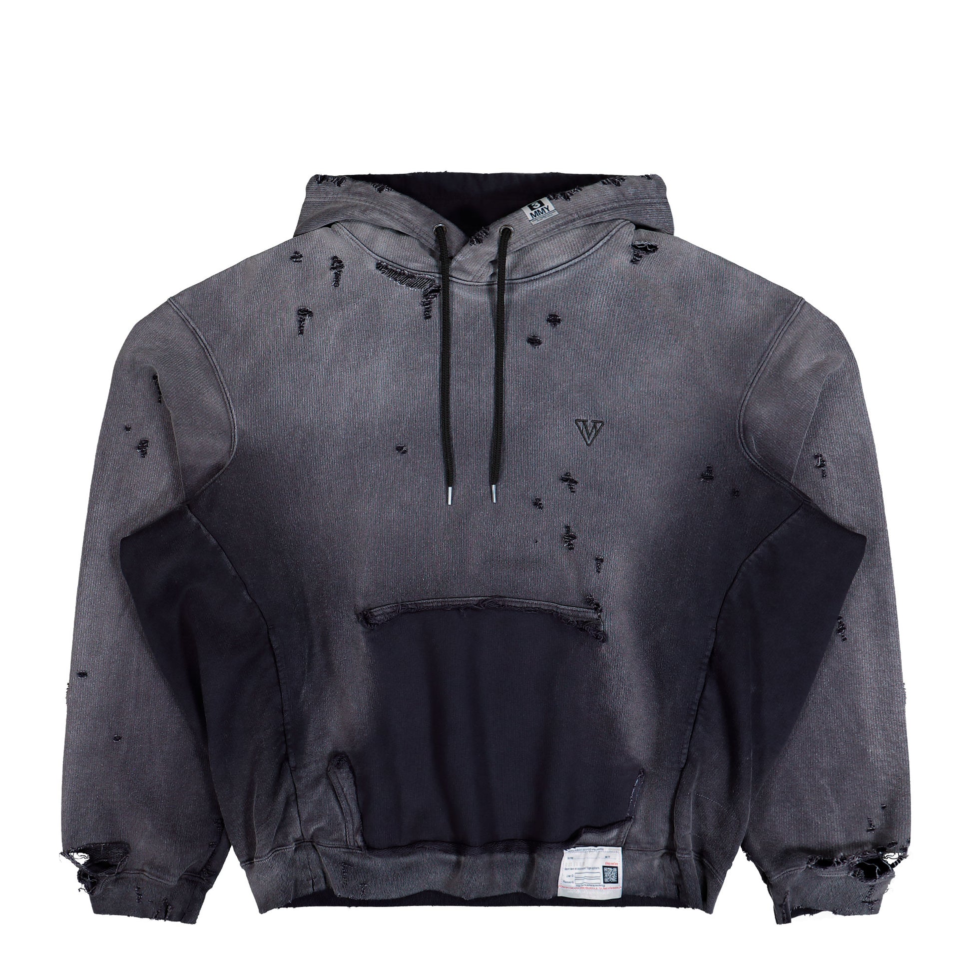 Maison Mihara Yasuhiro Sun Faded Like Hoodie Black Hoodies A15HD552  Detail View 1 | GATE
