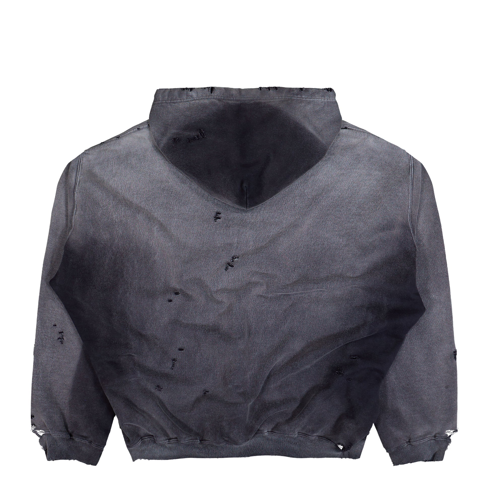 Maison Mihara Yasuhiro Sun Faded Like Hoodie Black Hoodies A15HD552  Detail View 2 | GATE
