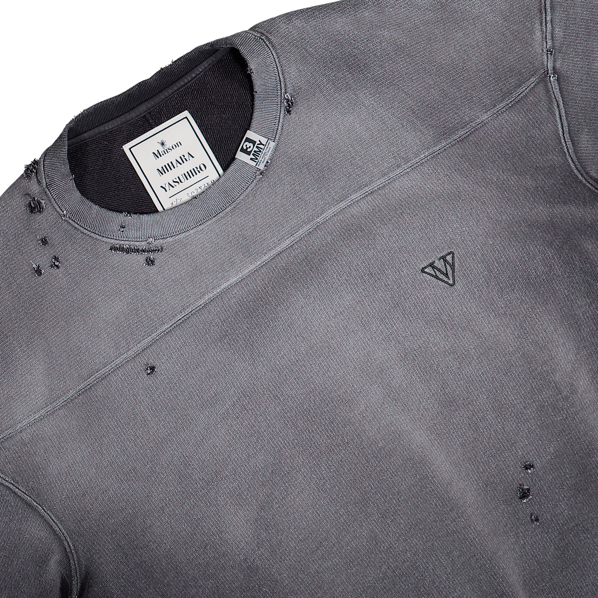 Maison Mihara Yasuhiro Sun Faded Sweater Black Sweatshirts A15PO553  Detail View 3 | GATE
