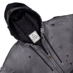Maison Mihara Yasuhiro Sun Faded Like Zip-Up Hoodie Black Hoodies A15PK551  Detail View 3 | GATE
