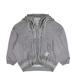 Maison Mihara Yasuhiro Triple Layered Zip-Up Hoodie Gray Hoodies A15PK581  Detail View 1 | GATE
