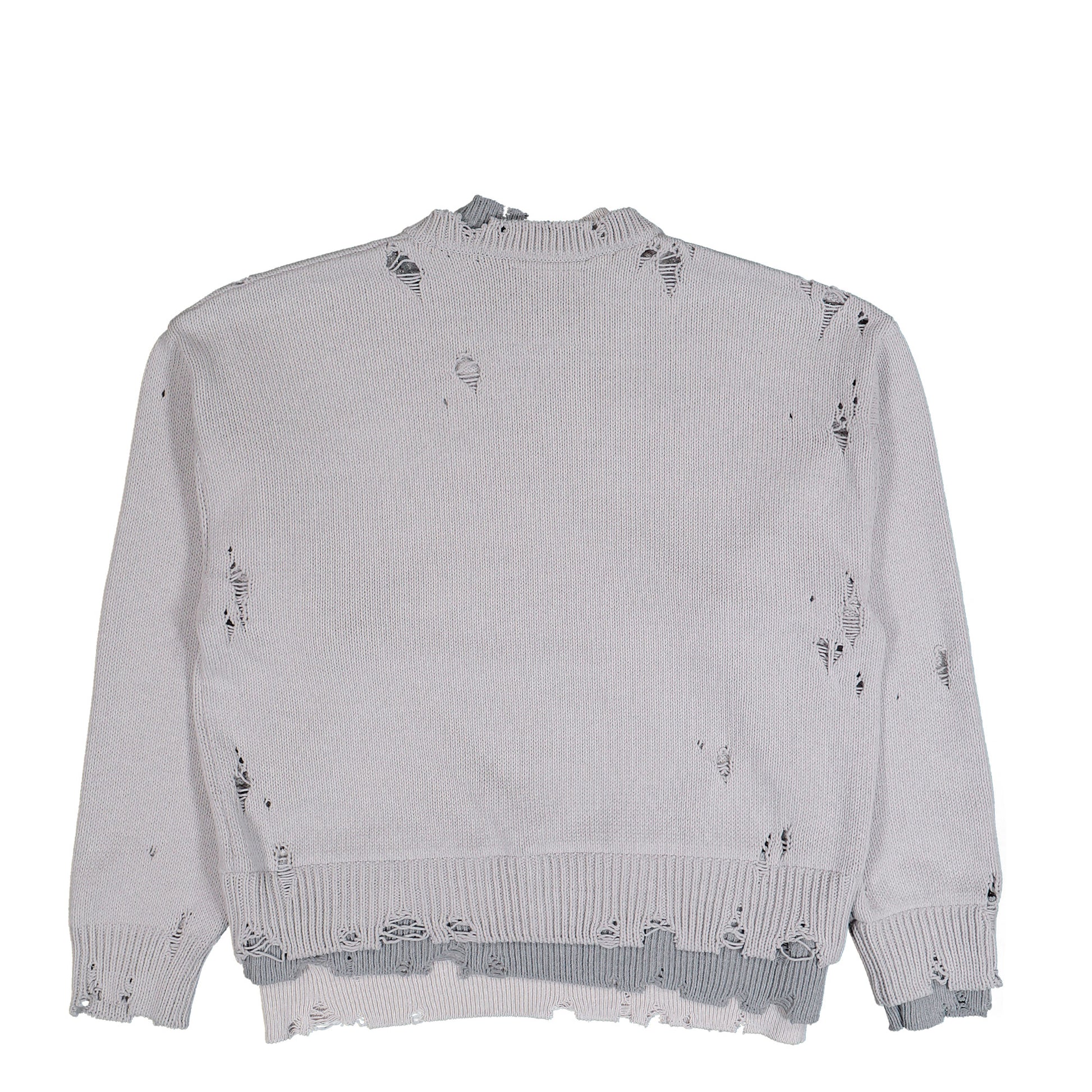 Maison Mihara Yasuhiro Triple Layered Knit Sweater Gray Knits A15SW532  Detail View 2 | GATE
