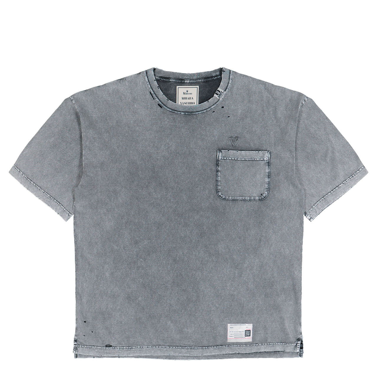 Maison Mihara Yasuhiro Bleached T-Shirt Gray T-Shirts A15TS632  Detail View 1 | GATE
