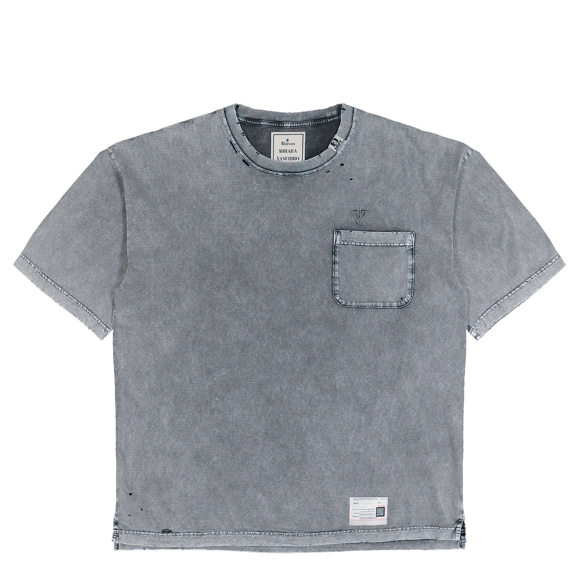 Maison Mihara Yasuhiro Bleached T-Shirt Gray T-Shirts A15TS632  Detail View 1 | GATE
