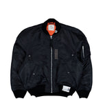 Maison Mihara Yasuhiro Back Vest Bomber Jacket Black Jackets A16BL051 Detail View 1 | GATE
