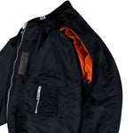 Maison Mihara Yasuhiro Back Vest Bomber Jacket Black Jackets A16BL051 Detail View 6 | GATE
