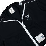 Maison Mihara Yasuhiro Amateur Sewn Track Jacket Black Tracksuit Tops A16JK581 Detail View 3 | GATE
