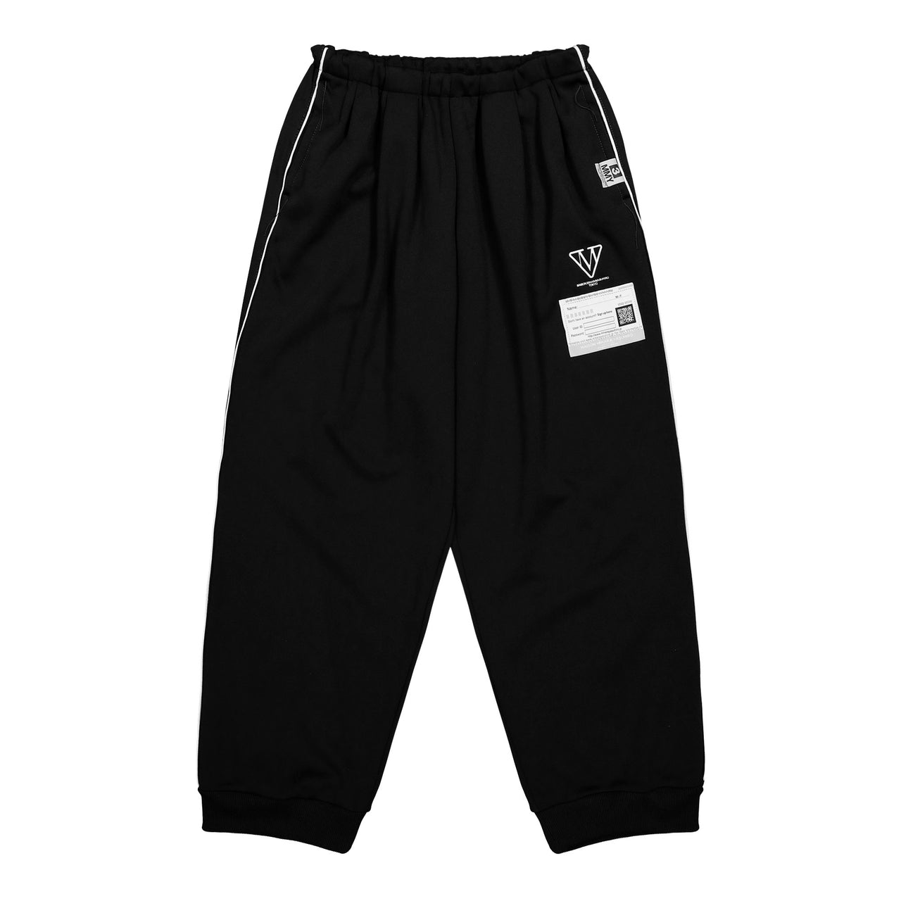 Maison Mihara Yasuhiro Amateur Sewn Track Pants Black sweat & Track Pants A16PT582 Detail View 1 | GATE
