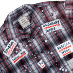 Maison Mihara Yasuhiro H/S Check SH With Sticker Black Shirts A16SH087 Detail View 3 | GATE
