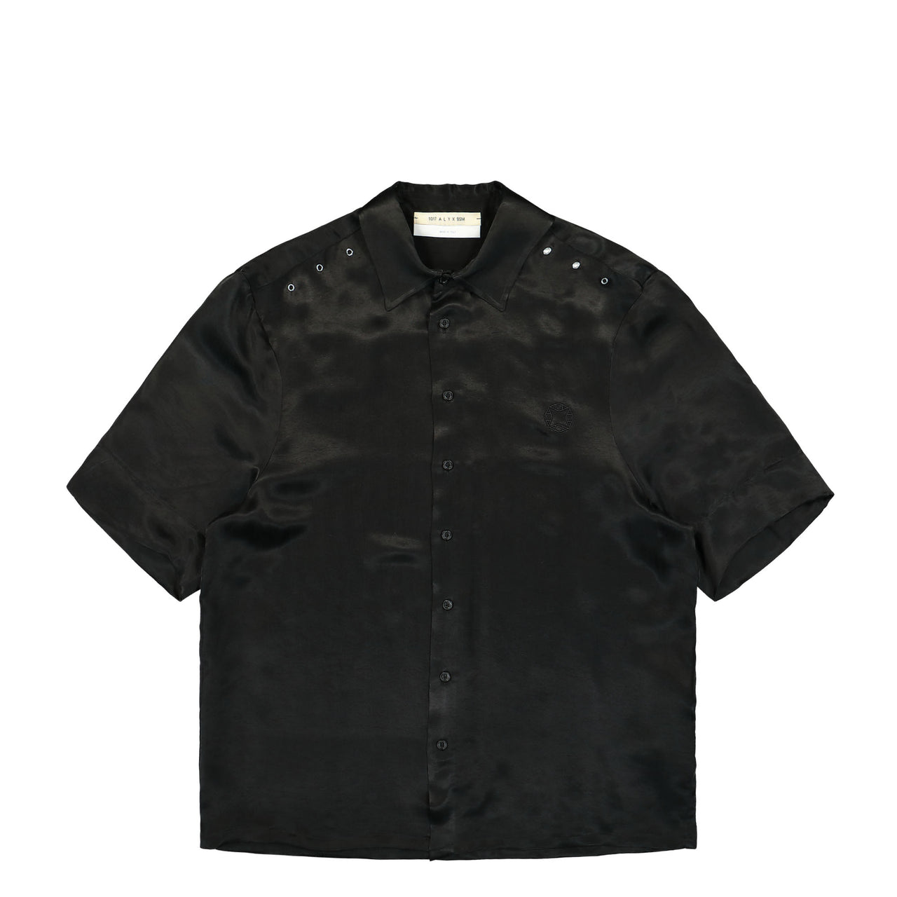 Short Sleeve Cupro Shirt With Eyelets