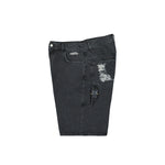 Distressed Carpenter Shorts With Buckle