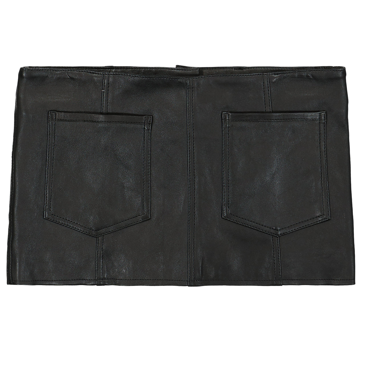 Leather Buckle Mini Skirt