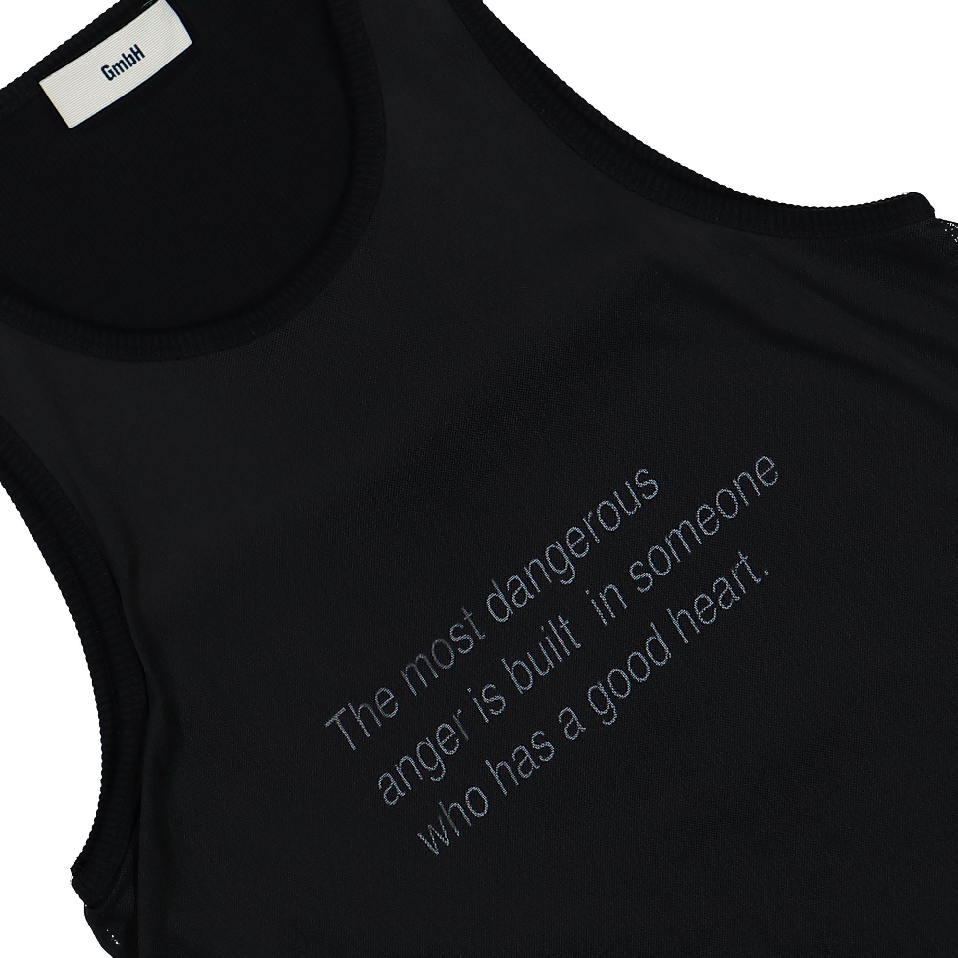 Gmbh Tank Top With Dangerous Anger Print Black Tops Anger Vest1 Detail View 3 | GATE
